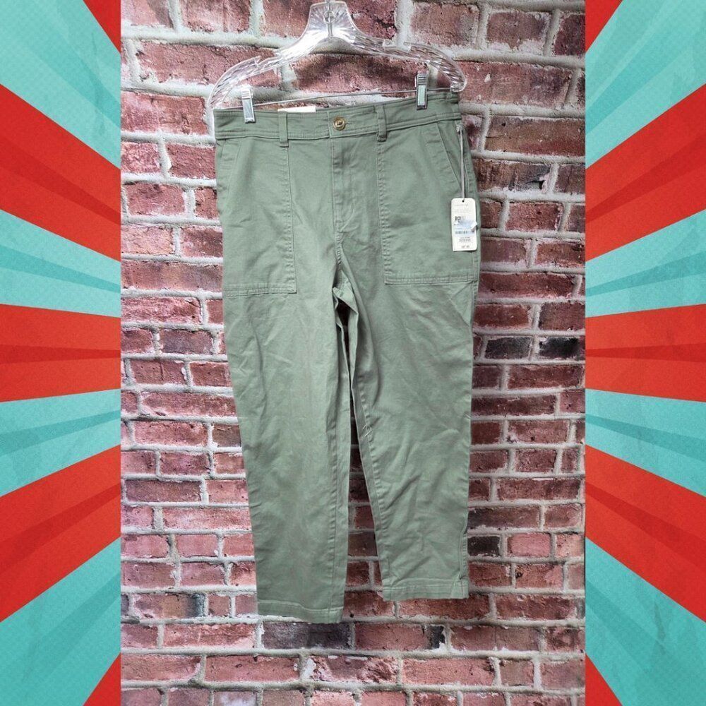 A New Day Utility Slim Pants | Women’s Size‎ 10R | Gray Green High Rise Ankle